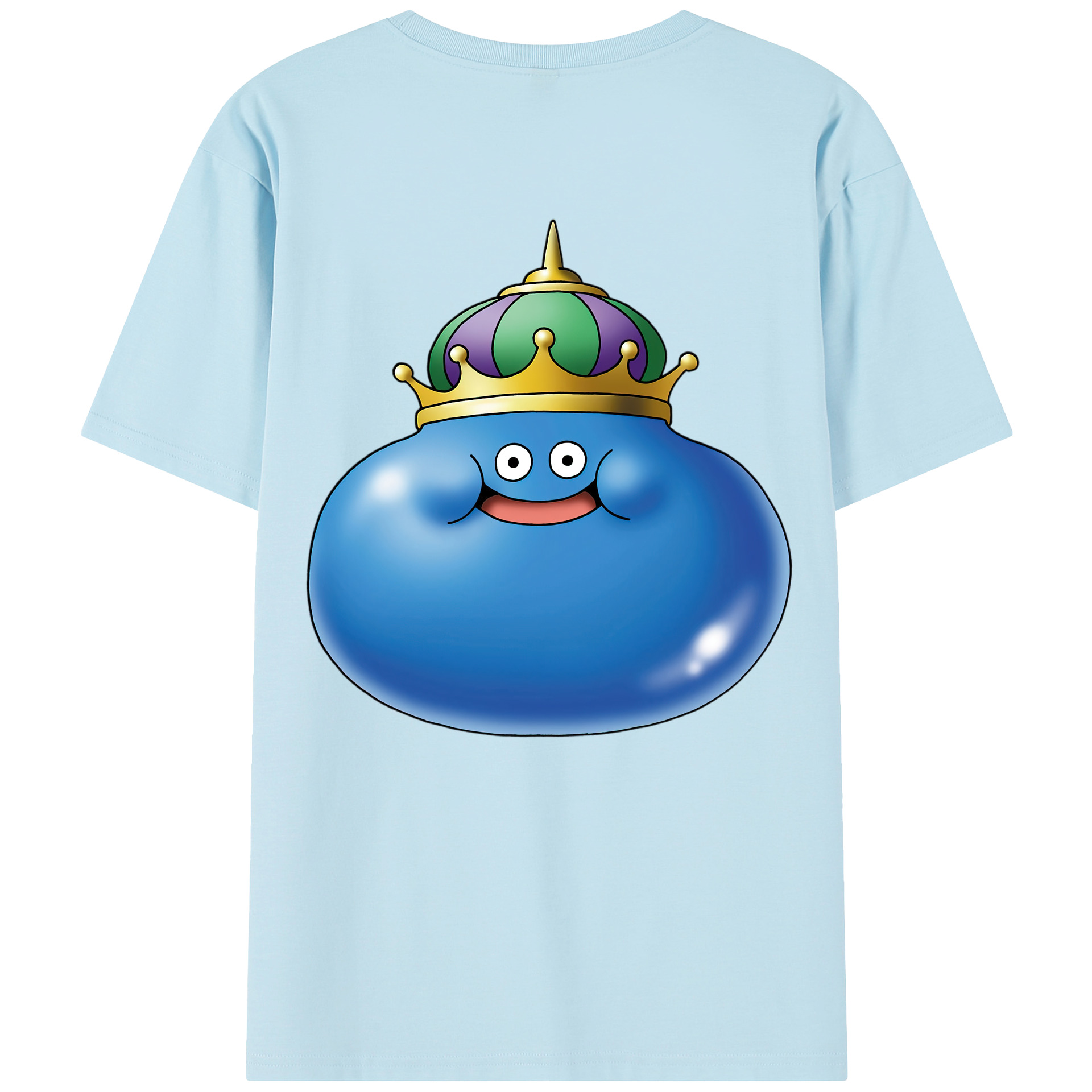 （画像用） ドラゴンクエスト Doragon Kuesuto Dragon Quest 綿100％半袖Tシャツ（背面プリント）